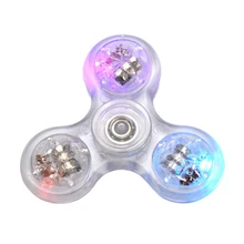 New LED Light Fidget Spinner Rainbow Fidget Toy Light Finger Hand Spinner D5QA