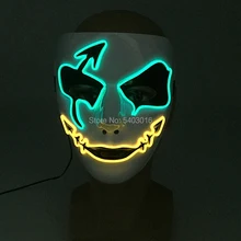 New Luminous Neon Maska Cosplay Costume LED Mask LED Party Mascara Mask Costume Purge Masks Birthday Gift