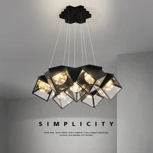 New Modern Nordic LED Chandelier For Living Room Bedroom Dining Room Kitchen Ceiling Pendant Lamp Glass Ball Stars Design Light