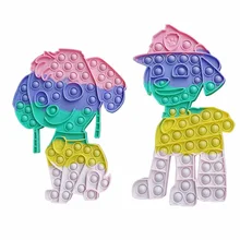 New Paw Patrol Anime Silica Gel Fidget Toys Dog Model поп ит антистресс Action Figure Bubble Fingertip Press Relieve Stress Toy