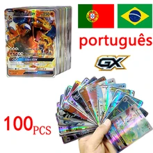 New Pokemon Cards in Portuguese TAG TEAM GX V VMAX Trainer Energy Holographic Playing Cards Game Português Children Toy