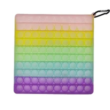 New Push Bubble Rainbow Pop For Hands Squishy Reliver StressToys Adult Children Dimple Toy Drop Shipping Wholesale