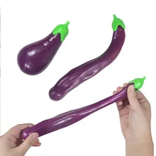 New Simulation Eggplant Fruit Vent Ball Toys Stuffed Sand Vent Toys Squeezable Pressure Relieve Stress Funny Gifts Cheap