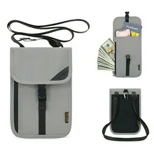 New Travel Multi-function Waterproof Hanging Neck Small Bags Ticket Coin Purse Protective Cover RFID Passport Document Holder