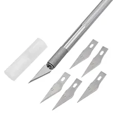 Non-Slip Metals Scalpel Knife Tools Kit Cutter Engraving Craft Knives Sturdy Mobile Phone DIY Tool Ergonomic Design Steel Blades