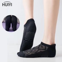 Non-slip Yoga Socks Breathable Anti-Slip Pilates Sock for Sport Ballet Dance Fitness Barre Women Slippers With Grips