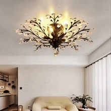 Nordic Crystal Chandelier Vintage Candle Led Pendant Light Candle Chandelier Ceiling Light for Living Room Light Fixtures