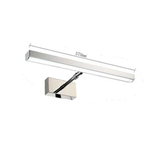 Nordic LED Mirror Headlight Telescopic 180° Rotate Waterproof Anti-Fog Bathroom Washroom LED Wall Light Lamps Silver AC110-240V