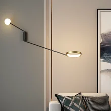 Nordic Retro Loft Iron Art Wall Light Fixtures Long Arm Rotated Bedroom Bedside Lamp Study Decor Vintage Industrial Wall Lamp