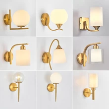 Nordic Sconce Led Wall Light Wandlamp Glass Lampshade Luminaria Modern Room Decor Bedroom Hallway Wall Lights Fixtures