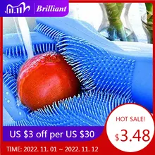 Not Hurt Hands Magic Silicone Dishwashing Brush Dishwashing Sponge Scrub Gloves Does Kitchen Cleaning 1 Pair
