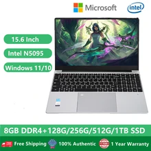 Notebook 15.6 inch Laptop Windows 11 10 Pro Education 11th Gen Intel Celeron N5095 8G RAM 1T SSD Dual WiFi Gamer Netbook HDMI