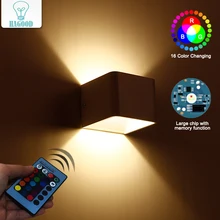 Novelties 3W RGB LED Wall Sconce AC85-265V Aluminum Wall Lights Luminous Lighting Fixtures for Indoor Home Bedroom Bedside Lamp