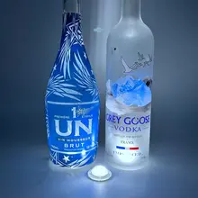 OEM Supplier Waterproof LED Drink Cup Coaster Cocktail Champagne Whisky Vodka LED Bottle Light For Party Bar Nightclub