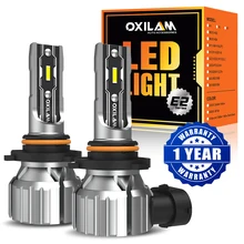 OXILAM 2pcs 9006 HB4 Car Front Rear Fog LED Lamp 6500K Fanless Wireless 9005 HB3 H8 H11 Headlight For BMW Seat VW Hyundai 12V