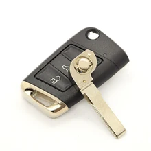 Okey Car Key Shell Cover Case For VW Golf 7 GTI MK7 Skoda Octavia A7 Seat Remote Auto parts Keyless Case Key Shell Replacement