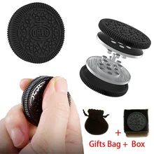 Oreo Fidget Coin Metal Spinner Decompression Toys EDC Haptic Spin Simulation Cookies Sounding Noise Office Adult Kids PPB Gift