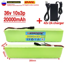 Original 18650 10S3P 36V 20Ah Lithium Battery Pack for High Power 1000W E-Bike Electric Scooter Motorcycle 42V Charger