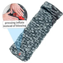 Outdoor Camping Sleeping Pad Inflatable Mattress Travel Mat Folding Bed  with Pillows  Ultralight Air Mat Built-in Inflator Pump