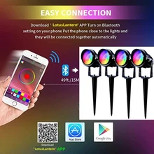 Outdoor Spot Led Rgb Bluetooth Spike Yard Tree Spotlights Garden Light Landscape Lamp Waterproof APP Control 16 Million Color