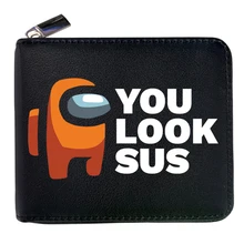 PU Anime Cartoon Game Wallet Short Purse For Young With Card Holder Coin Pocket