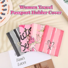 PU Leather Signature Striped Women Travel Passport Holder Cover ID Cover Women Men Bank Card Passport Business PU Wallet Case