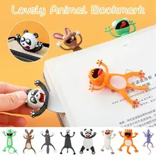 PVC 3D Stereo Cartoon Marker Animal Bookmarks Ocean Series Seal Octopus Cat Panda And Shiba Inu Stationery for Children Bookmark
