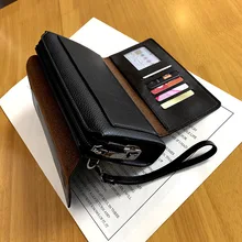 Password Lock Men's Handbag Casual Coin Purse Clutch Men's Money Bag Wallet 2021 Luxury PU Leather Male Phone Pocket Card Holder