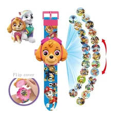 Paw Patrol Projection Watch Cartoon Model Big Head Puppy Flip Electronic Chase Marshall Patrulla Canina Dog Watch Toy for Kids