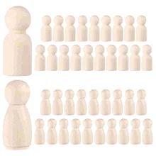 Peg Woodenpeoplecrafts Wood Unfinishedpegs Figures Diy Craft Painting Bodies Painted Kit Kids Tochristmasunpaintedtoy Supplies