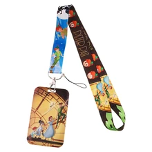 Peter Pan Anime Lanyard Badge Holder ID Card Lanyards Mobile Phone Rope Key Lanyard Neck Straps Keychain Key Ring Gifts