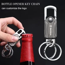 Pocket Knife Keychain Beer Bottle Opener Car Key Chain For Skoda Octavia Rapid Kodiaq Superb Karoq Fabia Kamiq VisionS Yeti