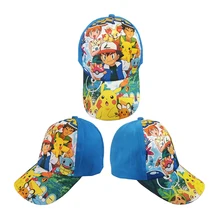 Pokemon Figure Children Hat Kids Toy Breathable And Wicking Pikachu Adjustable Head Circumference Shade Adult Cap Birthday Gifts