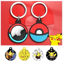 Pokemon Pikachu Apple Airtags Case Keychain Anime Pokeball Figures Protective for Airtag Tracker Locator Device Anti-lost Case