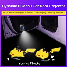 Pokemon  Pikachu Wireless LED Car Door Welcome Laser Projector Logo anime Shadow Lights For bmw for a-udi obd2 Car Accessories
