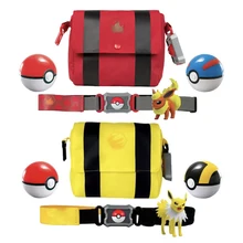 Pokemon TOMY WCT Pet Elf Ball Belt Retractable Boxed Pocket Monster Master Pikachu Pokeball Version Action Figure Kids Toys Gift