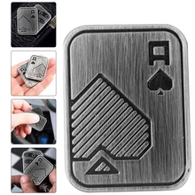 Poker Fidget Metal Decompression Slider Cardadult Office Plaything Stressmagnetic Push Edc Portable Smallcompact Resistant