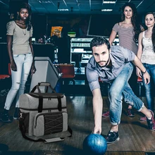 Polyester Bowling Handbag with Shoulder Strap Handle Bowing Ball Backpack with External Pocket Wear-Resistant Sports Accessories