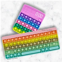 Pop New Keyboard with Letters Words Anti-Stress Pops ​Pressure Relief Push Game Children Autism Kid Funny Anti-stress Fidget Toy