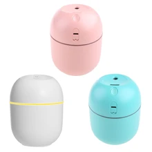 Portable 220ml Micro Electric Air Humidifier Air Diffuser USB Cool Mist Sprayer with Atmosphere Night Light for Home Car