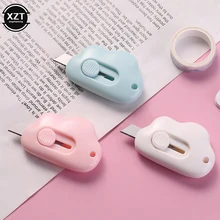 Portable Cute Rabbit Cloud Color Mini Utility Knife Paper Cutter Cutting Paper Razor Blade Office Stationery Cutting Supplies