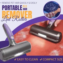 Portable Pet Hair Remover Lint Roller Electric Sonic Technology Microfiber Bristles with LEDLight for Sofa Clothes CleaningFuzz