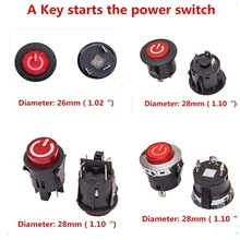 Power Switch Button Start Switch Replacement Accessory  for  12VDC Applicable with Children's Electric Ride-on Vehicles