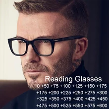 Presbyopic Reading Glasses Men Vintage Black Square Women's Eyeglasses Transparent Computer Anti Blue Rays Optical Glasses Frame