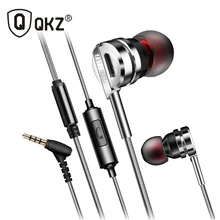 QKZ DM9 Zinc Alloy HiFi Earphone In Ear Heavy Bass Metal MP3 3.5mm Wired Alloy Earbuds for Universal Mobile Phone Player Headset