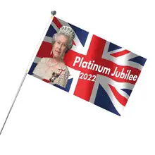 Queens Platinums Jubilee 2022 Flag Union Jack Flags British Decorations For Home Garden Union Jack British Flag For Garden Home