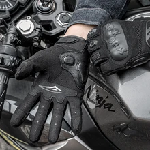 ROCKBROS Motorcycle Gloves Breathable Shockproof Cycling Gloves Summer Autumn Motorcycle Touch Screen Gloves Bicycle Gloves