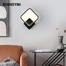 ROUKEYMI Interior Led Wall Lamp Simple Metal Luxuary Decoration Nordic Style Sconces Fixture Hotel Home Corridor Indoor Lighting