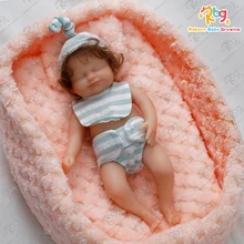 RSG Pops It Fidget 5 Inches 13cm Silicone Full Body Bebes Reborn Dolls Mini Doll Sleeping Hayley Lifelike Anti-Stress