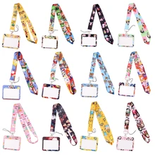 Ransitute R2292 Lanyard Horizontal Direction ID Badge Holder Animation Gym Mobile Phone Straps USB Badge Holder DIY Hang Rope